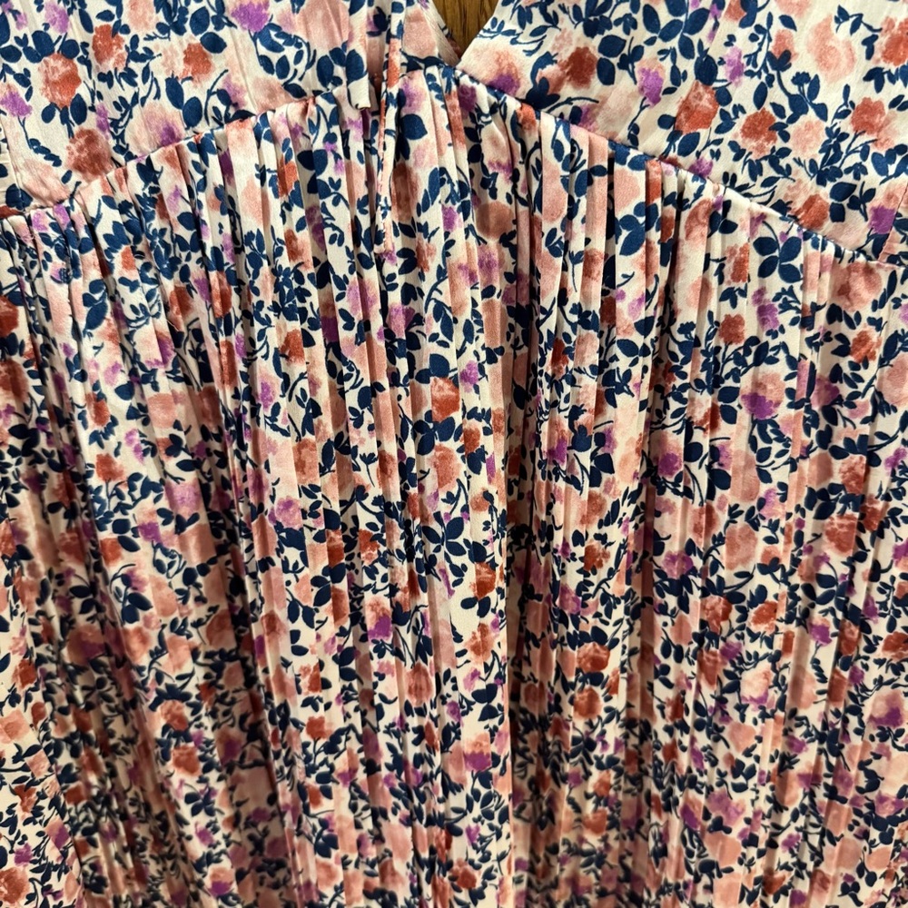 Lulu’s Express Yourself Blush Pink Floral Print Satin Babydoll Dress. Size Small - Picture 14 of 14